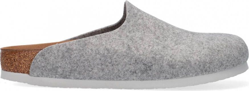 Birkenstock Amsterdam Light Gray narrow VEG Felt Wooly Home Unisex Pantoffels Lichtgrijs