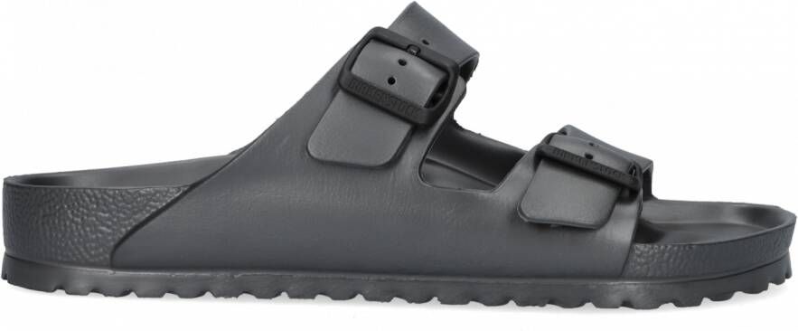 Birkenstock Grijze Eva Slides Unisex Volwassenen Slippers Gray Heren