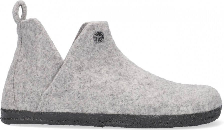 Birkenstock Andermatt Pantoffels Light Grey Narrow fit | Grijs | Wolvilt