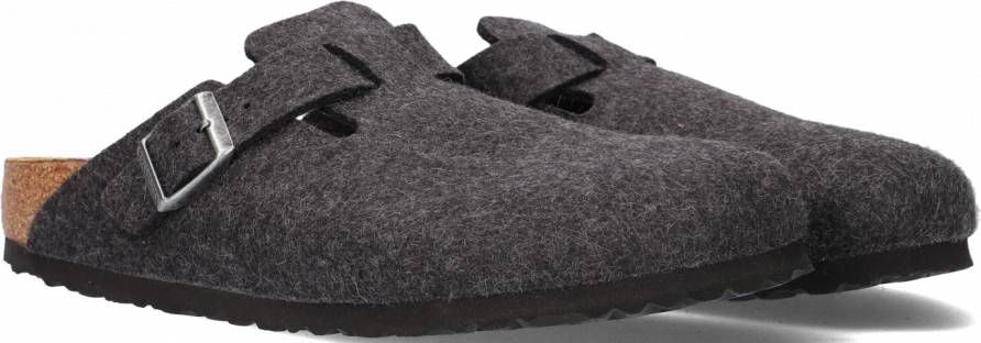 Birkenstock Antraciet Wol Vilt Unisex Klompen Gray Dames