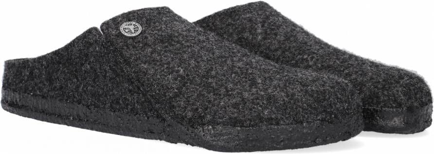 Birkenstock Zermatt Pantoffels Anthracite Narrow fit | Grijs | Wolvilt