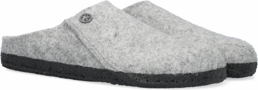 Birkenstock Zermatt narrow Filz Shearling Cozy Home Pantoffels Light Grey