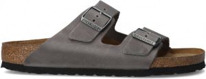 Birkenstock Arizona Slippers Iron Narrow fit | Grijs | Leer