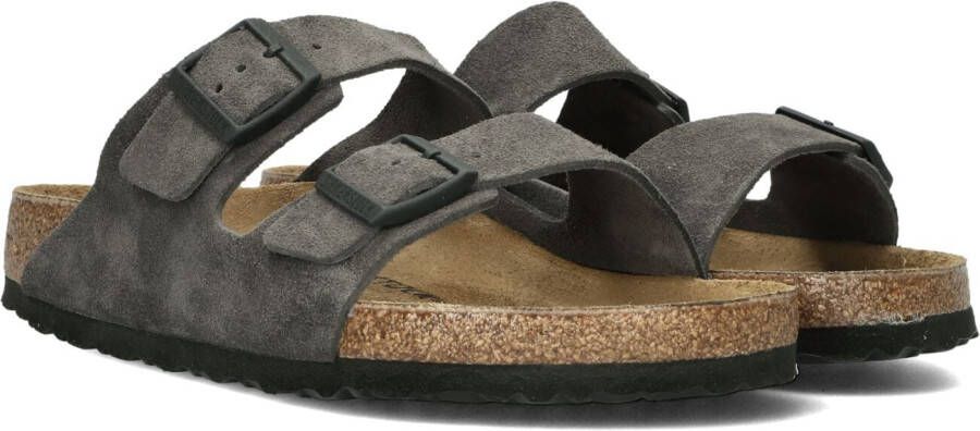 BIRKENSTOCK Slippers Heren Arizona Heren Maat: 48 Materiaal: Suède Kleur: Grijs