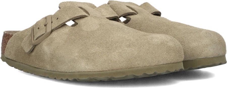 BIRKENSTOCK Groene Muiltjes Boston Sue