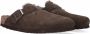 Birkenstock slipper BOSTON Shearling Mocca Suede Leather narrow - Thumbnail 1