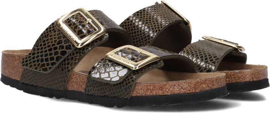 BIRKENSTOCK Slippers Dames Sydney Cushion Maat: 35 Materiaal: Leatherlook Kleur: Groen