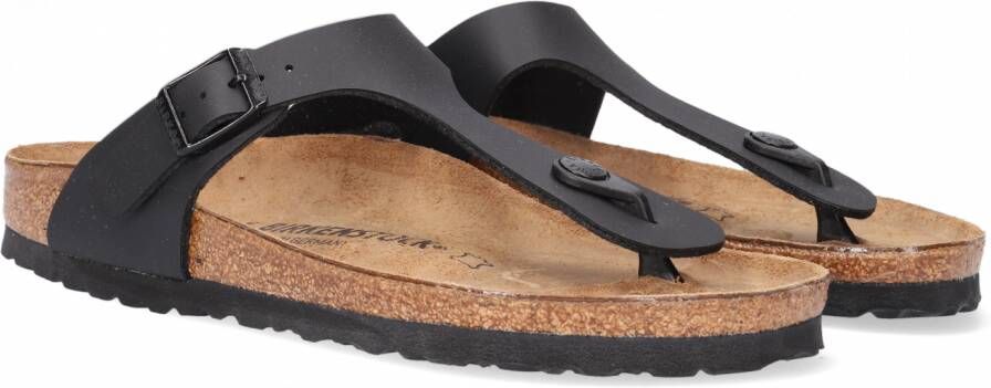BIRKENSTOCK Teenslippers Gizeh Maat: 40 Materiaal: Leer Kleur: Zwart