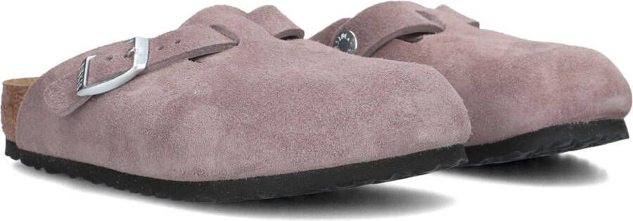 Birkenstock Boston Kids Suede Leather Faded Purple