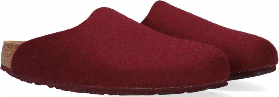 Birkenstock Amsterdam Pantoffels Port Narrow fit | Bordeaux | Vilt