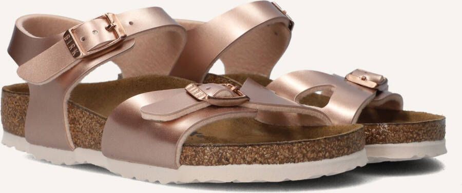 Birkenstock Rio Kids Sandalen Electric Metallic Copper Narrow fit | Goud | Imitatieleer