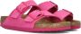 Birkenstock Roze Suède Kurk Sandalen Verstelbare Gesp Pink Dames - Thumbnail 1