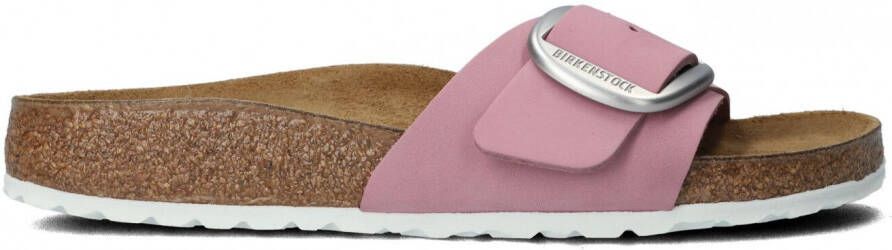 Birkenstock Madrid Nubuck Leather Big Buckle roze narrow sandalen dames (1022055)