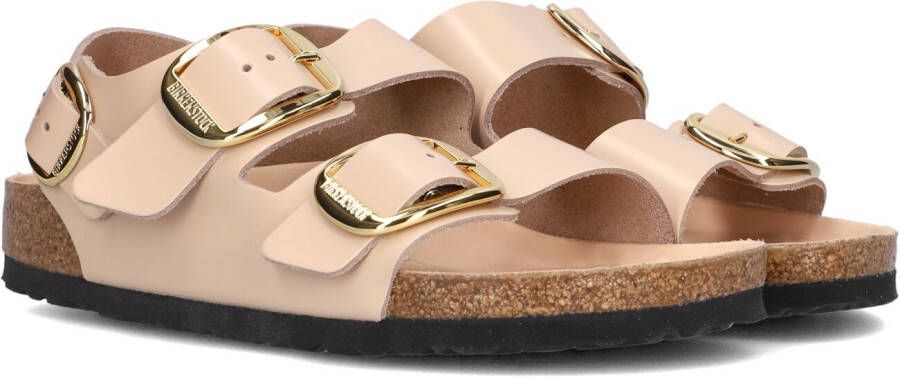 BIRKENSTOCK Slippers Dames Milano Big Buckle Dames Maat: 37 Materiaal: Leer Kleur: Roze