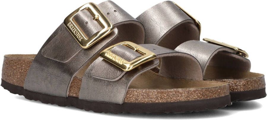 BIRKENSTOCK Slippers Dames Sydney Cushion Buckle Maat: 35 Materiaal: Leer Kleur: Bronskleurig