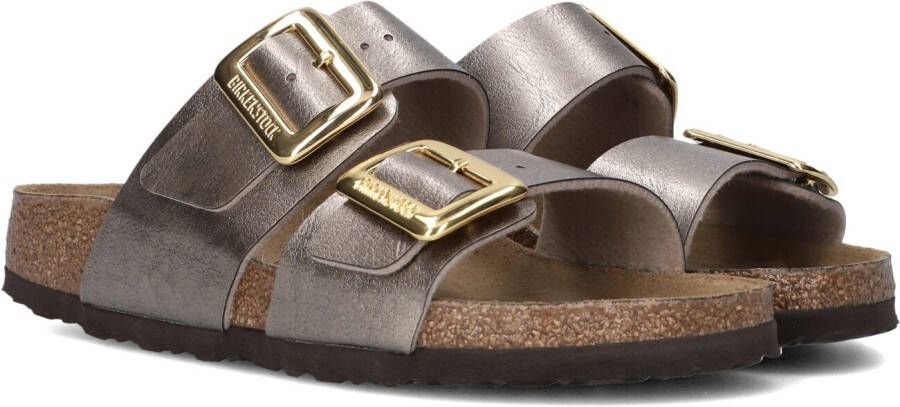 BIRKENSTOCK Slippers Dames Sydney Cushion Buckle Maat: 41 Materiaal: Leer Kleur: Bronskleurig