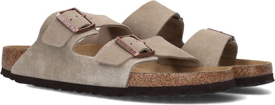 BIRKENSTOCK Slippers Dames Arizona Sue Maat: 43 Materiaal: Suède Kleur: Taupe