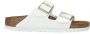 Birkenstock Arizona Grote Gesp Patent Witte Slippers Birko Flor Patent Streetwear - Thumbnail 1