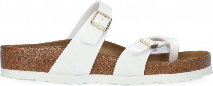 Birkenstock Mayari Dames Slippers White Patent Regular fit | Wit | Imitatieleer