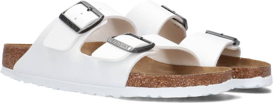 BIRKENSTOCK Witte Slippers Arizona Birko-flo