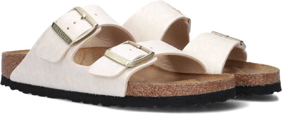 Birkenstock Sandalen Arizona Synthetic Leo Narrow Eggshell