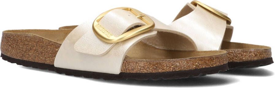 BIRKENSTOCK Slippers Dames Madrid Big Buckle Dames Maat: 40 Materiaal: Leer Kleur: Wit