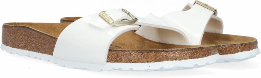 Birkenstock Madrid Birko-flor Lack Sandalen Schoenen patente white maat: 36 beschikbare maaten:36