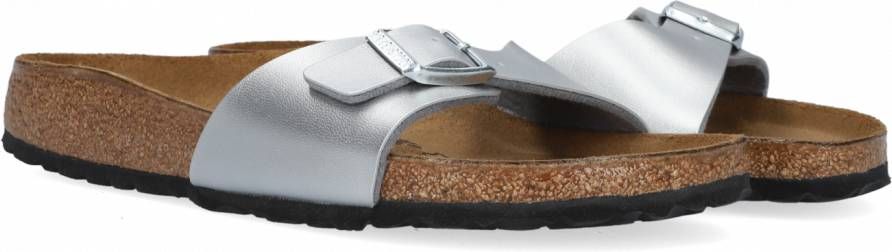 Birkenstock Madrid BF Silber Narrow Dames Slippers Silver - Schoenen.nl