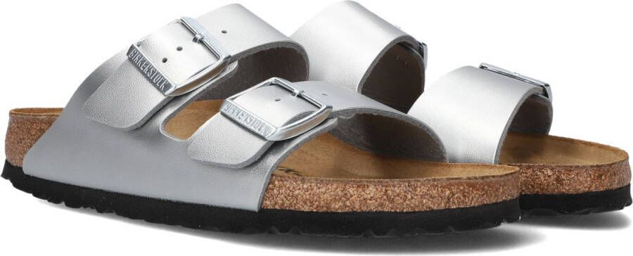 Birkenstock Arizona Slippers Metallic Silver Narrow fit | Zilver | Leer - Foto 1