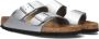 Birkenstock Arizona Slippers Metallic Silver Narrow fit | Zilver | Leer - Thumbnail 1