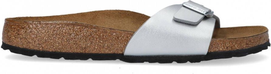 Birkenstock Zilveren Slide Sandalen Madrid Stijl Gray Dames