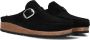 Birkenstock Sandalen Black Buckley Shearling Suede Slip-On Shoes in zwart - Thumbnail 1