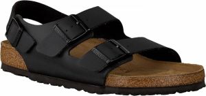 Birkenstock Milano Narrow Zwart Smooth Leather Sandalen Size :