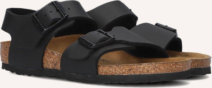 Birkenstock New York Kids Sandalen Black Narrow-fit Zwart Imitatieleer