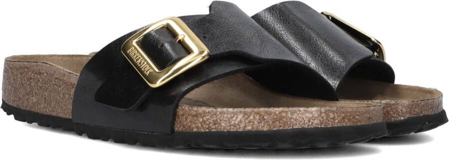 BIRKENSTOCK Slippers Dames Catalina Cushion Buckle Maat: 39 Materiaal: Leatherlook Kleur: Zwart