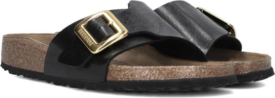 BIRKENSTOCK Slippers Dames Catalina Cushion Buckle Maat: 42 Materiaal: Leatherlook Kleur: Zwart