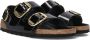 Birkenstock Milano Big Buckle Dames Slippers Dames Zwart - Thumbnail 1