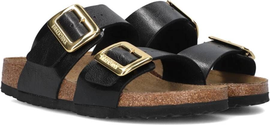 BIRKENSTOCK Slippers Dames Sydney Cushion Buckle Maat: 42 Materiaal: Leatherlook Kleur: Zwart