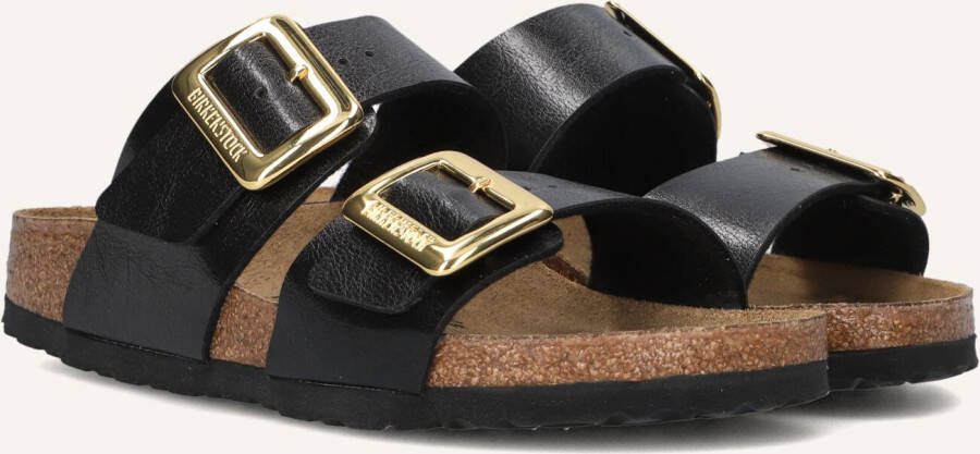 BIRKENSTOCK Slippers Dames Sydney Cushion Buckle Maat: 36 Materiaal: Leatherlook Kleur: Zwart