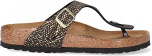 Birkenstock Women's Gizeh BF Shiny Python Sandalen Normal bruin