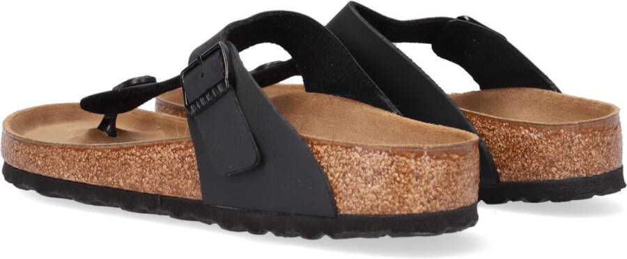 BIRKENSTOCK Teenslippers Gizeh Maat: 38 Materiaal: Leer Kleur: Zwart