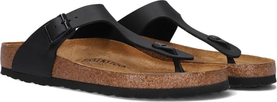 BIRKENSTOCK Teenslippers Gizeh Maat: 40 Materiaal: Leer Kleur: Zwart