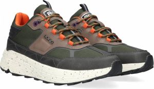 Björn Borg Chunky Runner Sneaker met Stof en Imitatieleer Groen Heren