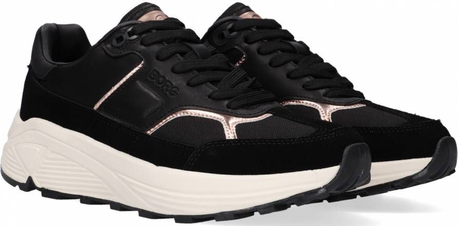 Björn Borg Zwarte Chunky Runner Sneakers voor Dames Black Dames