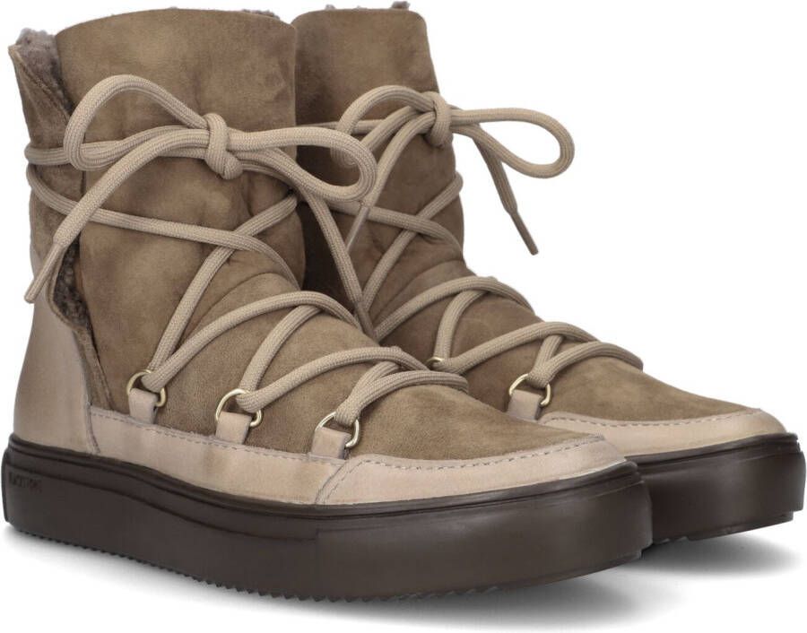 Blackstone UKI Ul87 Fossil High-Top Sheepskin Beige Dames