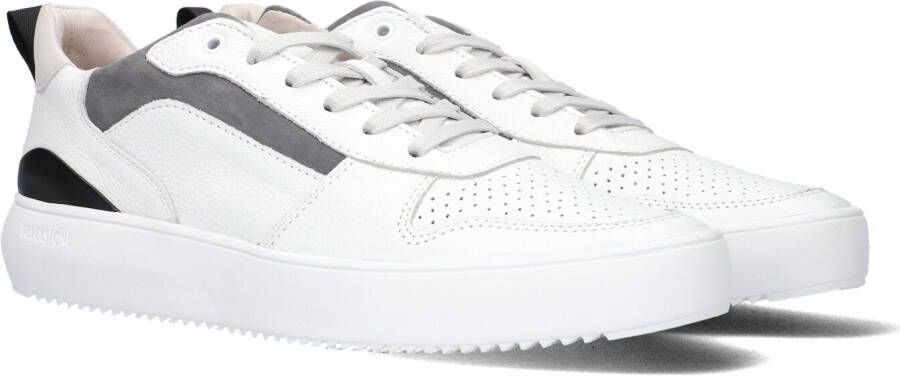 BLACKSTONE Lage Sneakers Heren Mykel Maat: 43 Materiaal: Leer Kleur: Wit