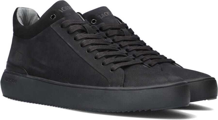 Blackstone YG23 Nero sneakers Nubuck sneakers Zwarte schoenen - Heren schoenen sluiting veters