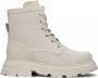 B.l.a.h Footwear Maria Veterboots Laarzen Met Veters Dames Beige - Thumbnail 1