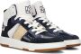 B.L.A.H. Sneakers Dames Hoge sneakers Damesschoenen Leer Jenn Blauw - Thumbnail 1