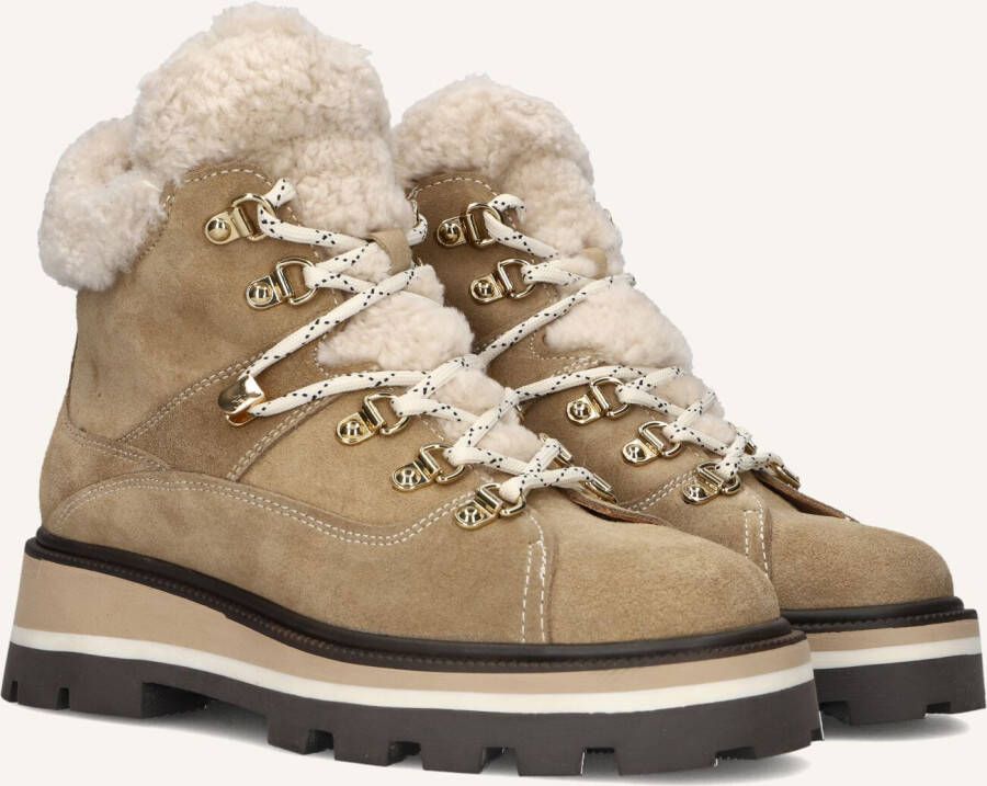 BLASZ Veterboots Dames 264 Maat: 39 Materiaal: Suède Kleur: Beige